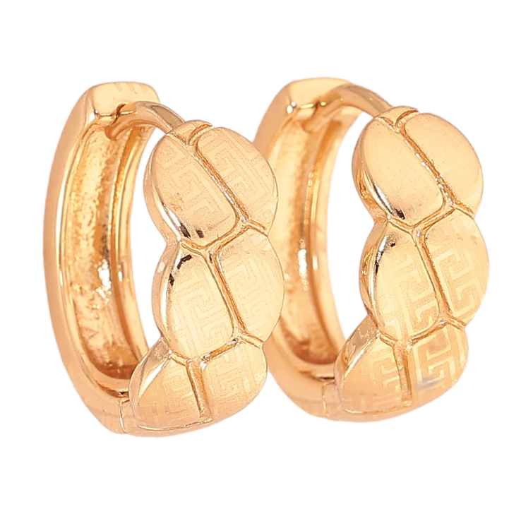 Сережки Xuping колір Позолота 18К колечка "Візерунок з напиленням" фото №25