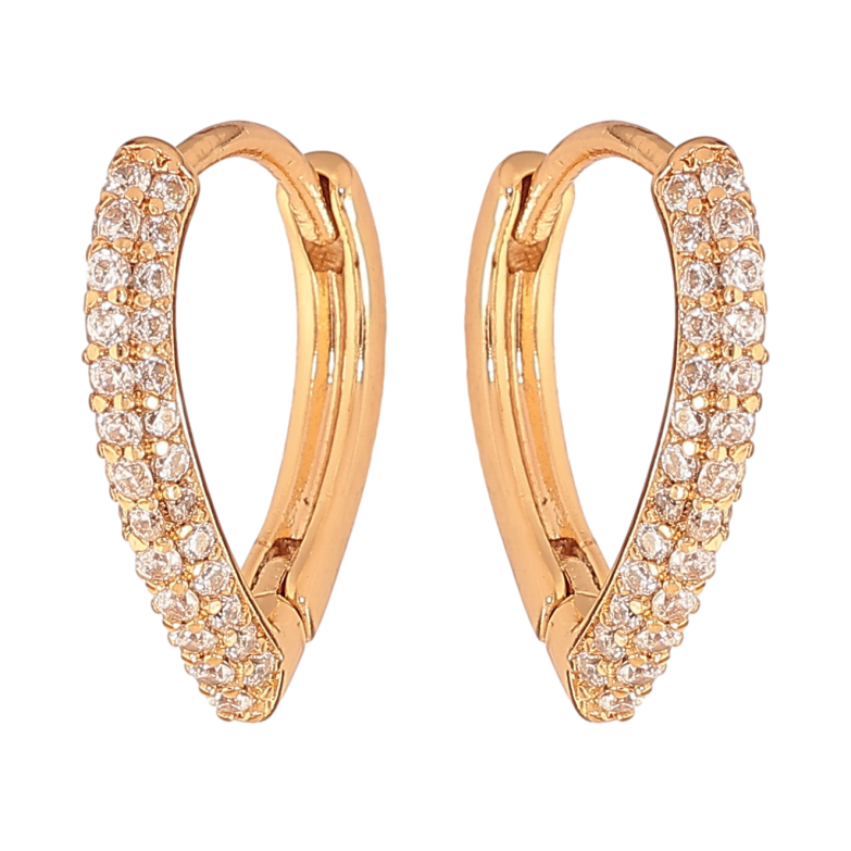 Серьги Xuping цвет Позолота 18К колечки "Инкрустация кристаллами" фото №1 Серьги Xuping цвет Позолота 18К колечки "Инкрустация кристаллами" фото №1