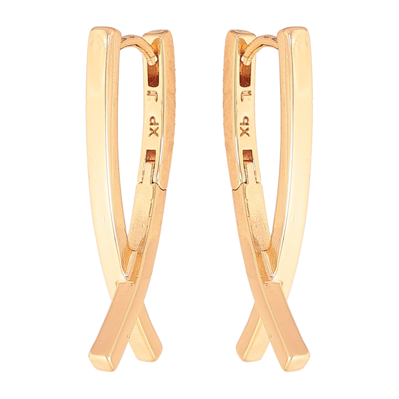 Серьги Xuping цвет Позолота 18К колечки "Декоративные" фото №1