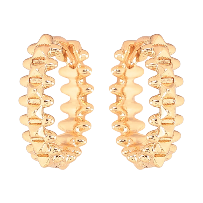 Серьги Xuping цвет Позолота 18К колечки "Декоративный узор" фото №1