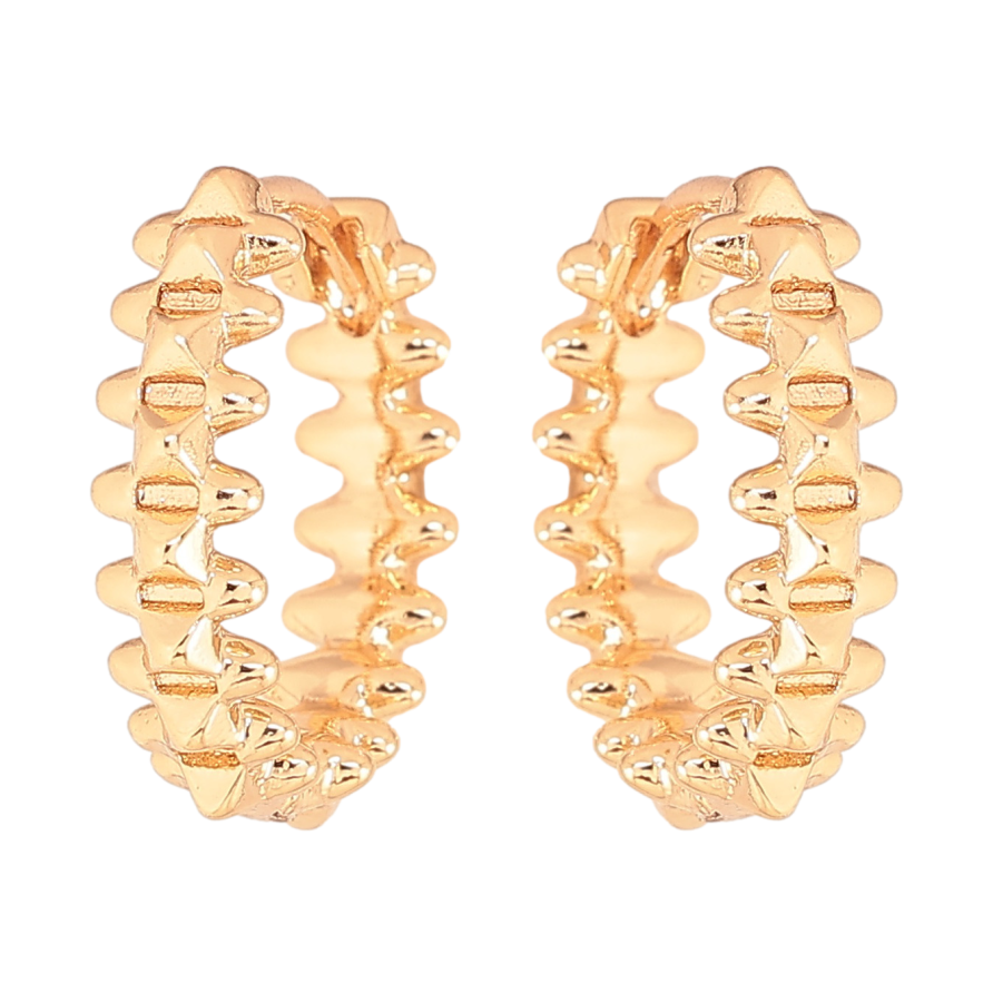 Сережки Xuping колір Позолота 18К колечка "Декоративний візерунок" фото №1 Сережки Xuping колір Позолота 18К колечка "Декоративний візерунок" фото №1