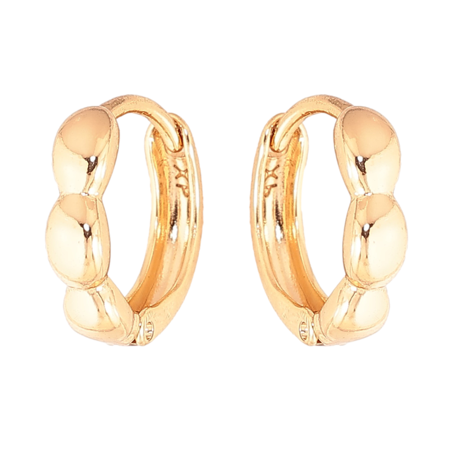 Сережки Xuping колір Позолота 18K колечка "Декоративний візерунок" фото №1