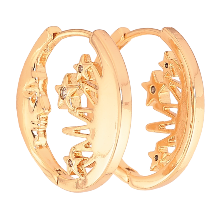 Серьги Xuping цвет Позолота 18К колечки "Боковой узор" фото №16 Серьги Xuping цвет Позолота 18К колечки "Боковой узор" фото №16