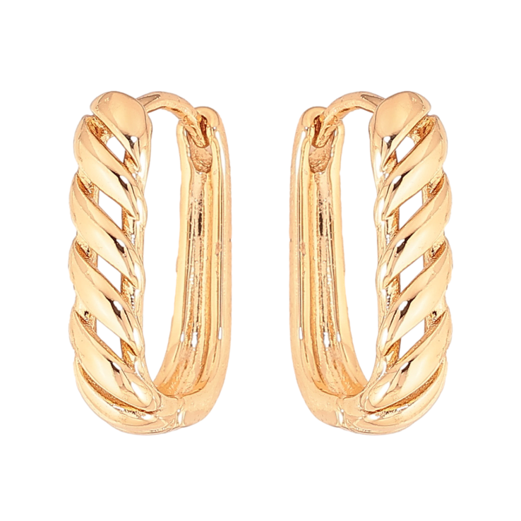 Серьги Xuping цвет Позолота 18К колечки "Декоративный узор" фото №17