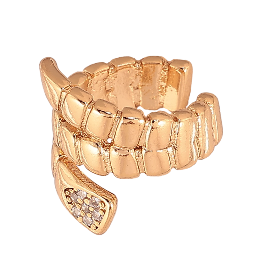 Серьги Xuping цвет Позолота 18K моно-каффа "Узор с кристаллами" фото №1