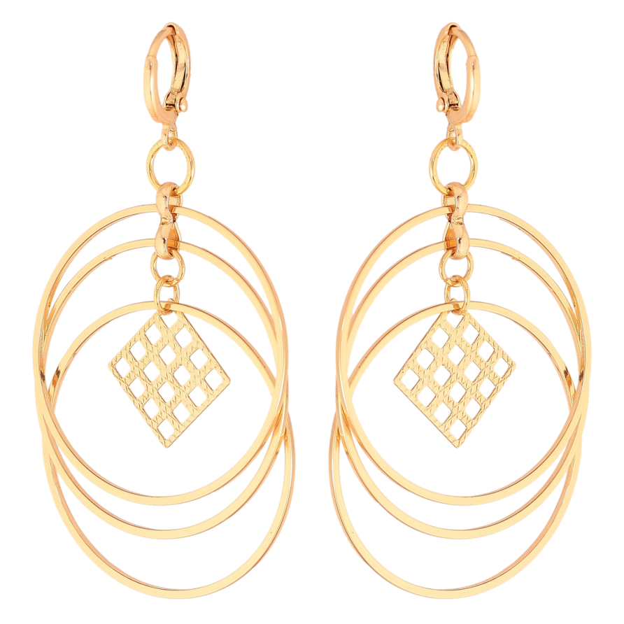 Сережки Xuping колір Позолота 18К підвіски на колечках "Декоративні підвіски" фото №1