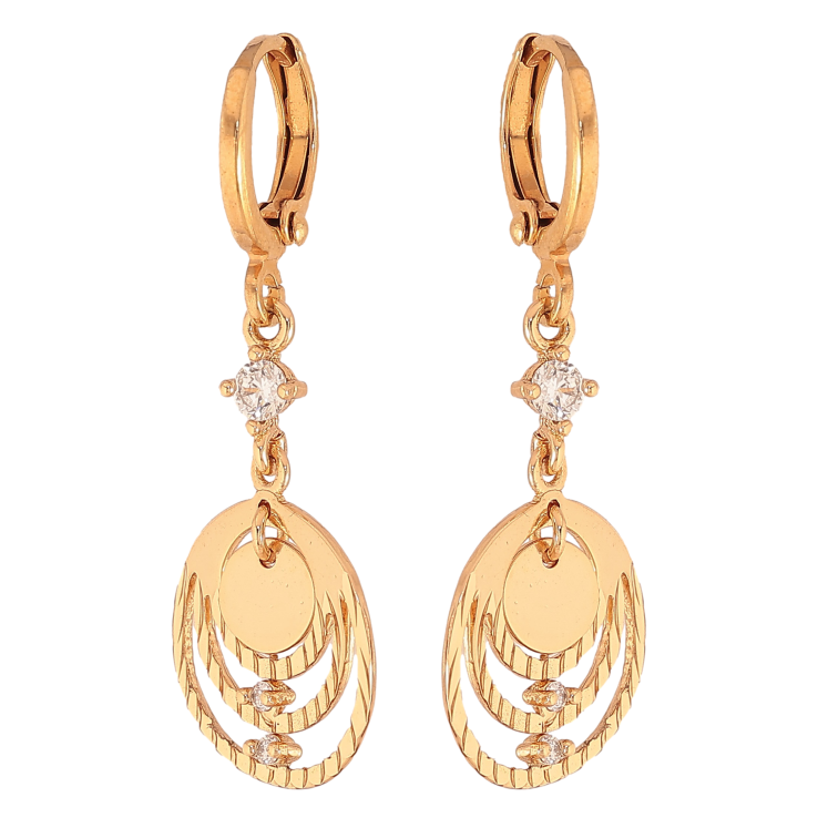 Серьги Xuping цвет Позолота 18К подвески на колечках "Овальные подвески с кристаллами" фото №24 Серьги Xuping цвет Позолота 18К подвески на колечках "Овальные подвески с кристаллами" фото №24