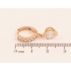 Серьги Xuping цвет Позолота 18K подвески на колечках "Кристальный блеск" фото №2