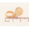 Серьги Xuping цвет Позолота 18K подвески на колечках "Узор Елизавета с кристаллами"  фото №2