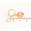 Серьги Xuping цвет Позолота 18K подвески на колечках "Песочные кристаллы в колечках" фото №2