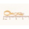 Серьги Xuping цвет Позолота 18K подвески на колечках "Узор с кристаллами" на одну сторону фото №2