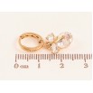 Серьги Xuping цвет Позолота 18K подвески на колечках "Кристальные банты" фото №2
