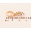 Серьги Xuping цвет Позолота 18K подвески на колечках "Подвески с кристаллами" фото №2