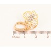 Серьги Xuping цвет Позолота 18K подвески на колечках "Бабочки с кристаллами" фото №2