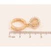 Сережки Xuping колір Позолота 18K підвіски на колечках "Асиметричний візерунок ладанки" фото №2