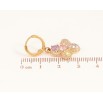 Сережки Xuping колір Позолота 18K підвіски на колечках "Метелики з кольоровими кристалами" фото №2