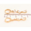 Серьги Xuping цвет Позолота 18K подвески на колечках "Ассиметричные кристальные подвески" фото №2