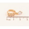 Сережки Xuping колір Позолота 18K підвіски на колечках "Кристали" фото №2