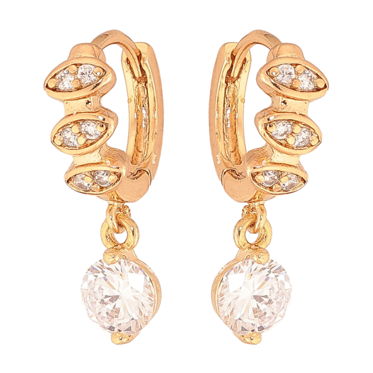 Сережки Xuping колір Позолота 18K підвіски на колечках "Кристали" фото №19 Сережки Xuping колір Позолота 18K підвіски на колечках "Кристали" фото №19