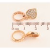 Серьги Xuping цвет Позолота 18K подвески на колечках "Ассиметричные сердечки" фото №2