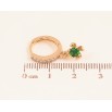 Сережки Xuping колір Позолота 18K підвіски на колечках "Квіточки із зеленими кристалами" фото №2 Сережки Xuping колір Позолота 18K підвіски на колечках "Квіточки із зеленими кристалами" фото №2