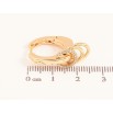 Серьги Xuping цвет Позолота 18K подвески на колечках "Кольца с кристаллами" фото №2