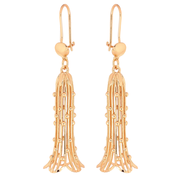 Сережки Xuping колір Позолота 18К французький замок "Декоративні підвіски" фото №4