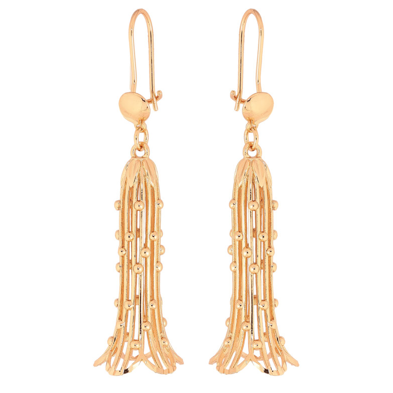 Сережки Xuping колір Позолота 18К французький замок "Декоративні підвіски" фото №5