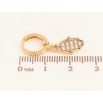 Серьги Xuping цвет Позолота 18K подвески на колечках "Узор с кристаллами" фото №2