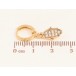 Серьги Xuping цвет Позолота 18K подвески на колечках "Узор с кристаллами" фото №2