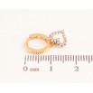 Сережки Xuping колір Позолота 18K підвіски на колечках "Сердечка"  фото №2