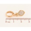Серьги Xuping цвет Позолота 18K подвески на колечках "Узор с бабочками"  фото №2