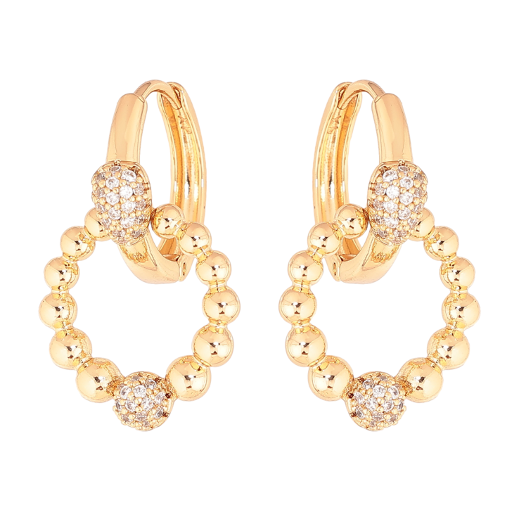 Сережки Xuping колір Позолота 18К підвіски на колечках "Колечка з інкрустацією кристалами" фото №19 Сережки Xuping колір Позолота 18К підвіски на колечках "Колечка з інкрустацією кристалами" фото №19