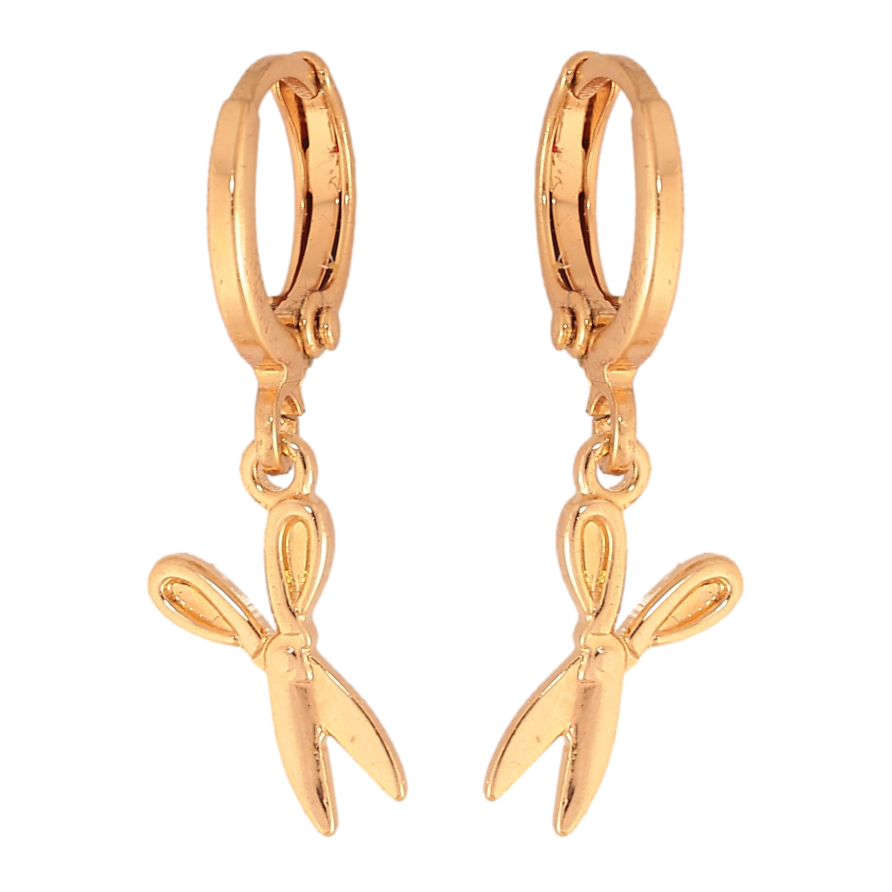 Серьги Xuping цвет Позолота 18K подвески на колечках "Ножницы" фото №1 Серьги Xuping цвет Позолота 18K подвески на колечках "Ножницы" фото №1