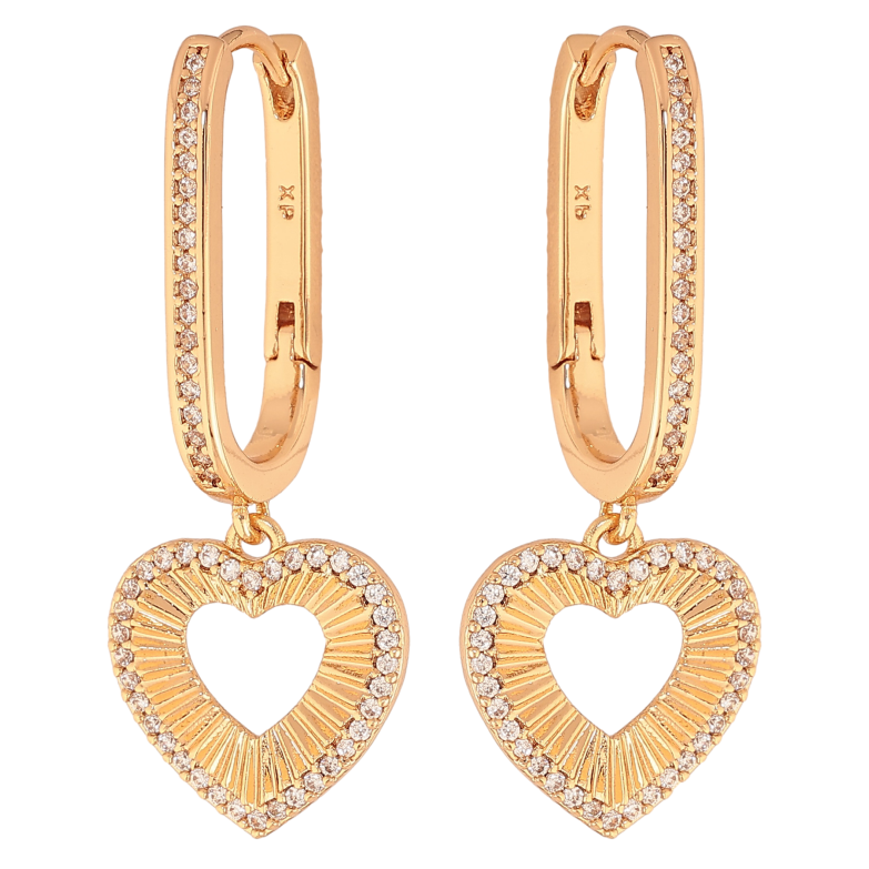 Сережки Xuping колір Позолота 18K підвіски на колечках "Сердечки" фото №14 Сережки Xuping колір Позолота 18K підвіски на колечках "Сердечки" фото №14