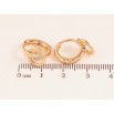 Сережки Xuping колір Позолота 18K підвіски на колечках "Візерунок з кристалами" фото №2 Сережки Xuping колір Позолота 18K підвіски на колечках "Візерунок з кристалами" фото №2
