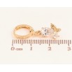 Серьги Xuping цвет Позолота 18K подвески на колечках "Узор с кристаллами" фото №2