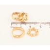 Серьги Xuping цвет Позолота 18K подвески на колечках "Декоративные колечки" 2 в 1 фото №2