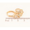 Серьги Xuping цвет Позолота 18K подвески на колечках "Бабочки с кристаллами"  фото №2