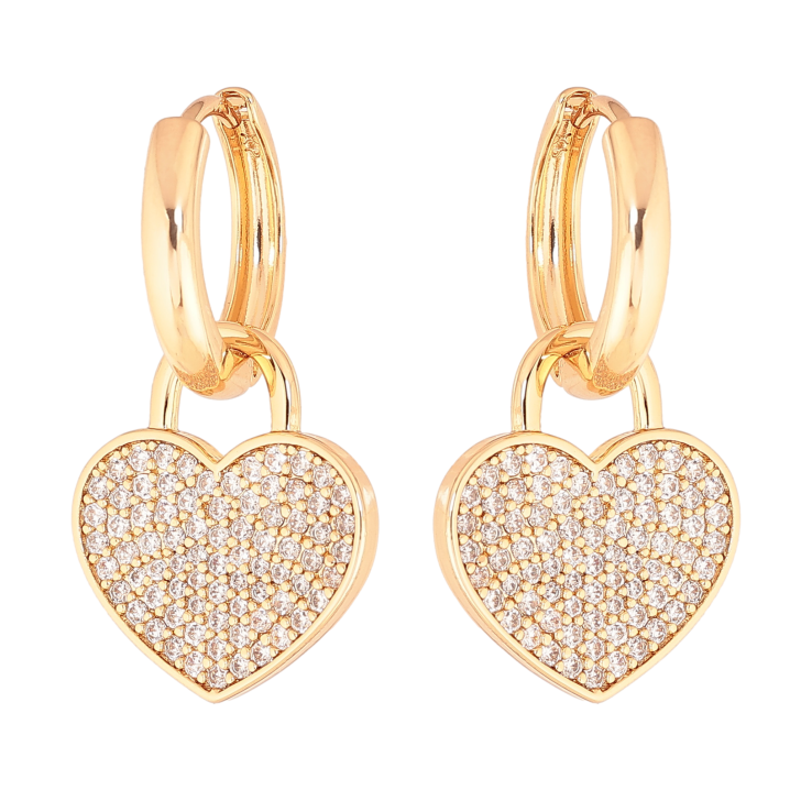Сережки Xuping колір Позолота 18К підвіски на колечках "Сердечки з інкрустацією кристалами" 2 в 1 фото №20 Сережки Xuping колір Позолота 18К підвіски на колечках "Сердечки з інкрустацією кристалами" 2 в 1 фото №20