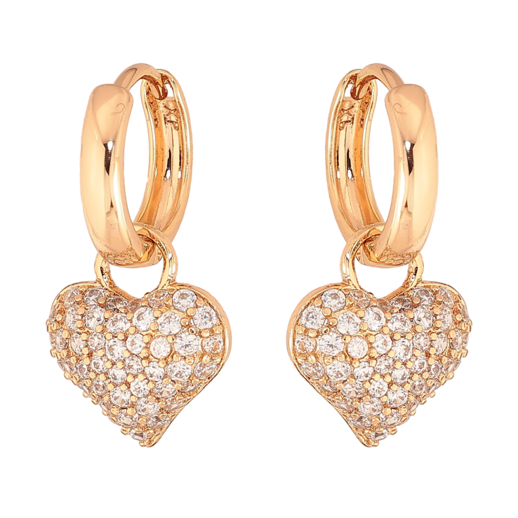 Сережки Xuping колір Позолота 18K підвіски на колечках "Сердечки з інкрустацією кристалами" 2 в 1 фото №22 Сережки Xuping колір Позолота 18K підвіски на колечках "Сердечки з інкрустацією кристалами" 2 в 1 фото №22