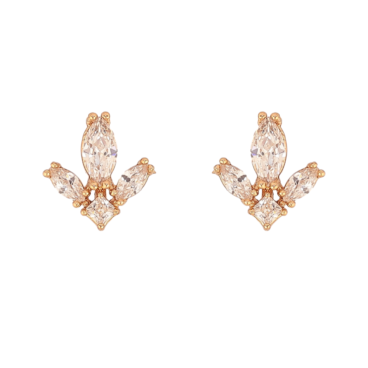 Сережки Xuping колір Позолота 18К пусети "Візерунок з кристалами" фото №10 Сережки Xuping колір Позолота 18К пусети "Візерунок з кристалами" фото №10