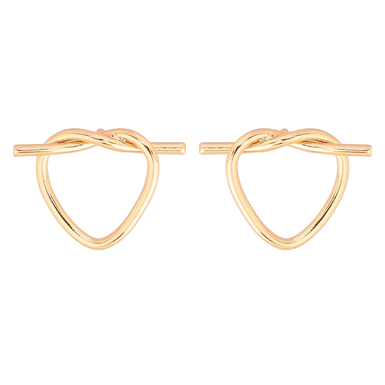 Сережки Xuping колір Позолота 18К пусети "Сердечка" фото №1