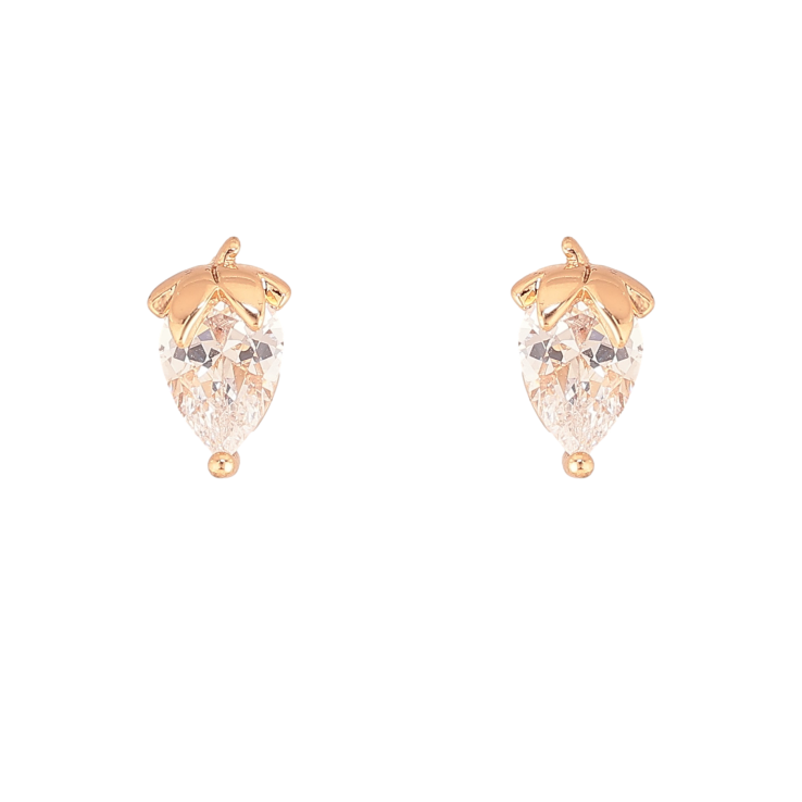 Сережки Xuping колір Позолота 18К пусети "Кристальні ягідки" фото №10 Сережки Xuping колір Позолота 18К пусети "Кристальні ягідки" фото №10