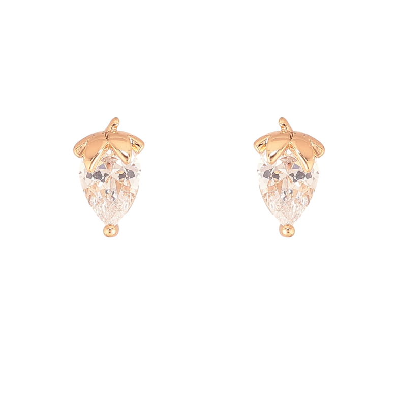 Сережки Xuping колір Позолота 18К пусети "Кристальні ягідки" фото №2