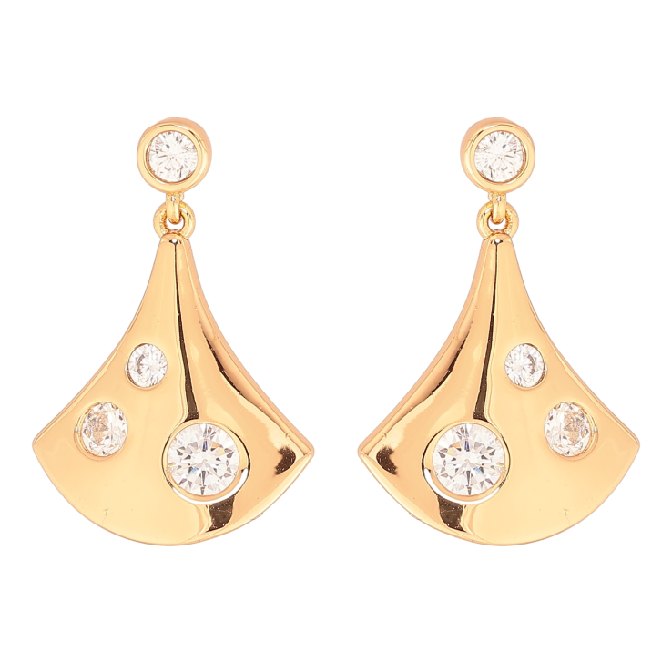 Сережки Xuping колір Позолота 18К пусети "Підвіски з кристалами" фото №25