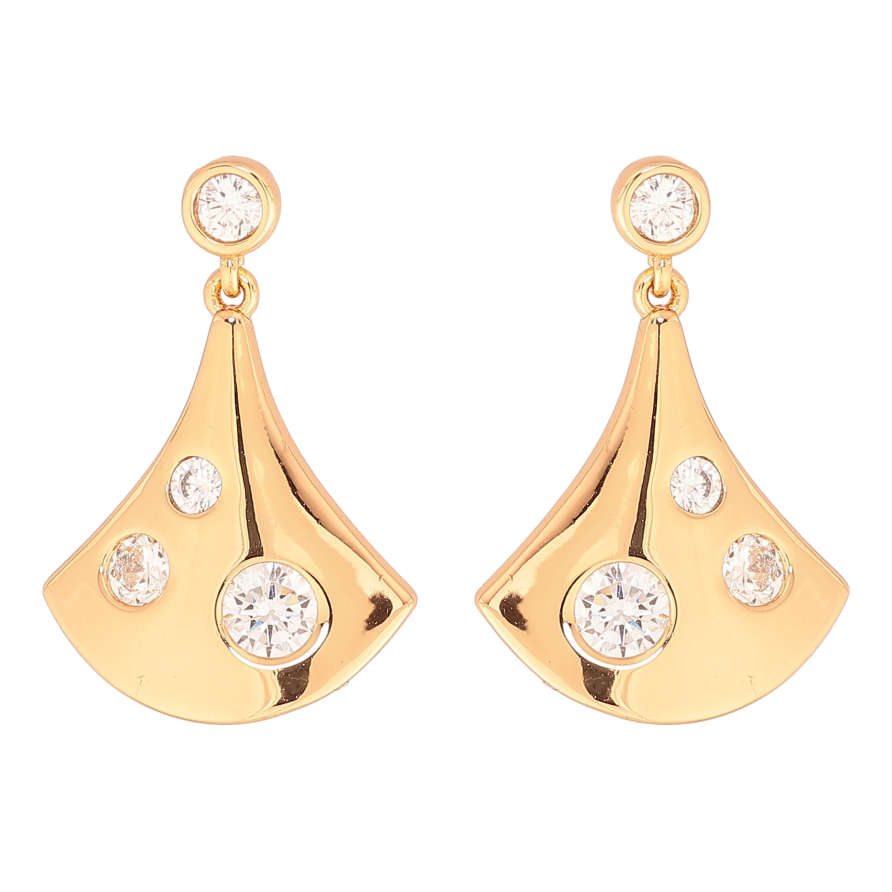 Сережки Xuping колір Позолота 18К пусети "Підвіски з кристалами" фото №1