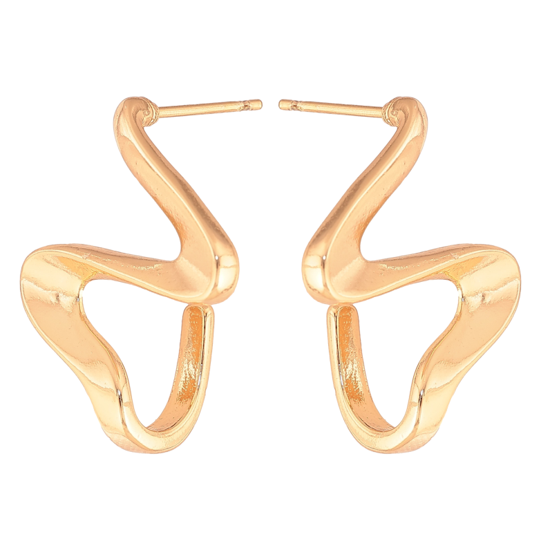 Сережки Xuping колір Позолота 18K пусети "Декоративні дуги" фото №1