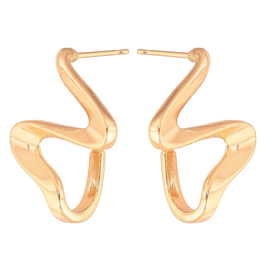 Сережки Xuping колір Позолота 18K пусети "Декоративні дуги" фото №1
