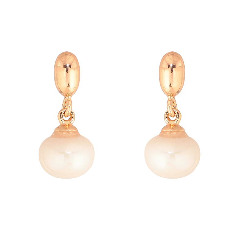 Сережки Xuping колір Позолота 18К пусети "Перлинні підвіски" фото №1